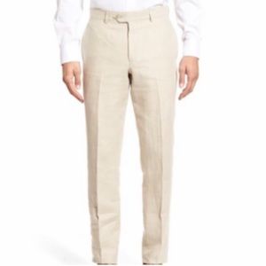 F. LLI Ormezzano Nordstrom men’s Italian 100% linen pants size 35R 34 inseam